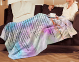 Bible Verses Premium Mink Sherpa Blanket - Prayer for Salvation ~Jonah 2:2-9~ (Design: Watercolor 1)
