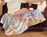 Bible Verses Premium Mink Sherpa Blanket - Prayer for Salvation ~Jonah 2:2-9~ (Design: Watercolor 2)