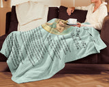 Bible Verses Premium Mink Sherpa Blanket - Prayer for Protection ~Psalm 91:1-8~ (Design: Angel 1)