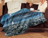 Bible Verses Premium Sherpa Mink Blanket - Casting Your Care Upon Him ~1 Peter 5:7~
