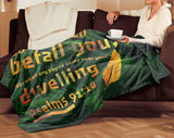 Bible Verses Premium Mink Sherpa Blanket - No Evil Shall Befall You ~Psalm 91:10~ Design 9