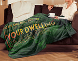 Bible Verses Premium Mink Sherpa Blanket - No Evil Shall Befall You ~Psalm 91:10~ Design 3