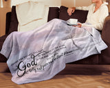 Bible Verses Premium Sherpa Mink Blanket - Salvation through Christ ~Colossians 1:22~