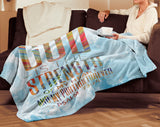 Bible Verses Premium Mink Sherpa Blanket - God Is The Strength Of My Heart Forever ~Psalm 73:26~ Design 19