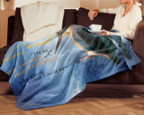 Bible Verses Premium Sherpa Mink Blanket - The Lord Is My Refuge & My Fortress ~Psalm 91:2~