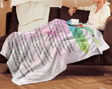 Bible Verses Premium Mink Sherpa Blanket - Prayer for Provision & Protection ~Psalm 23:1-6~ (Design: Dreamy 3)