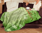 Bible Verses Premium Mink Sherpa Blanket - Prayer for Salvation ~Jonah 2:2-9~ (Design: Misty 2)