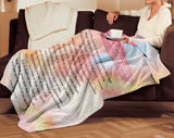 Bible Verses Premium Mink Sherpa Blanket - Prayer for Protection ~Psalm 91:1-8~ (Design: Watercolor 2)