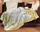 Bible Verses Premium Mink Sherpa Blanket - Prayer for Salvation ~Jonah 2:2-9~ (Design: Butterfly 3)