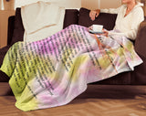 Bible Verses Premium Mink Sherpa Blanket - Prayer for Salvation ~Jonah 2:2-9~ (Design: Watercolor 3)
