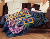Bible Verses Premium Mink Sherpa Blanket - It Shall Not Come Near You ~Psalm 91:7~ Design 1