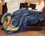 Bible Verses Premium Mink Sherpa Blanket - Lord's Prayer ~Matthew 6:9-13~ (Design: Angel 3)