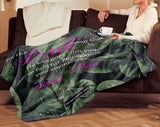 Bible Verses Premium Sherpa Mink Blanket - The Lord My God Saves Me ~Deuteronomy 20:4~