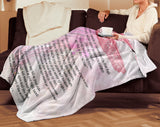 Bible Verses Premium Mink Sherpa Blanket - Prayer for Protection ~Psalm 91:1-8~ (Design: Dreamy 3)