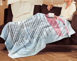 Bible Verses Premium Mink Sherpa Blanket - Prayer for Protection ~Psalm 91:9-16~ (Design: Dreamy 2)