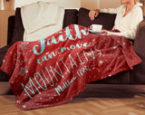 Bible Verses Premium Mink Sherpa Blanket - Faith Move Mountains ~Matthew 17:20~ Design 4