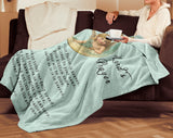 Bible Verses Premium Mink Sherpa Blanket - Lord's Prayer ~Matthew 6:9-13~ (Design: Angel 1)