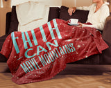 Bible Verses Premium Mink Sherpa Blanket - Faith Move Mountains ~Matthew 17:20~ Design 20