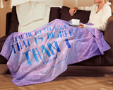 Bible Verses Premium Mink Sherpa Blanket - Lead Me To The Rock ~Psalm 61:2~ Design 11