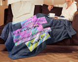 Bible Verses Premium Mink Sherpa Blanket - God Is With You ~Joshua 1:9~ Design 15