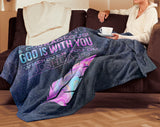 Bible Verses Premium Mink Sherpa Blanket - God Is With You ~Joshua 1:9~ Design 17
