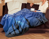 Bible Verses Premium Sherpa Mink Blanket - God Blessed Us With Every Spiritual Blessings ~Ephesians 1:3~