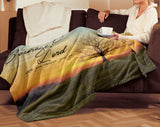 Bible Verses Premium Sherpa Mink Blanket - God Is With You Wherever You Go ~Joshua 1:9~