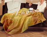 Bible Verses Premium Sherpa Mink Blanket - Love Never Gives Up ~1 Corinthians 13:7~
