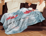 Bible Verses Premium Sherpa Mink Blanket - God In Your Midst ~Zephaniah 3:17~