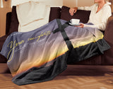 Bible Verses Premium Sherpa Mink Blanket - Your Comfort Delights My Soul ~Psalm 94:19~