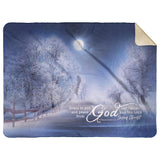 Bible Verses Premium Sherpa Mink Blanket - Peace From God ~2 Thessalonians 1:2~
