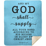 MeditateHealing.com | Bible Verses Premium Sherpa Mink Blanket