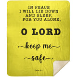 Typography Premium Sherpa Mink Blanket - Lord Make Me Dwell In Safety ~Psalm 4:8~