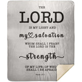 Typography Premium Sherpa Mink Blanket - The Lord Is The Strength Of My Life ~Psalm 27:1~