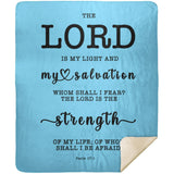 Typography Premium Sherpa Mink Blanket - The Lord Is The Strength Of My Life ~Psalm 27:1~