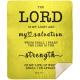 Typography Premium Sherpa Mink Blanket - The Lord Is The Strength Of My Life ~Psalm 27:1~