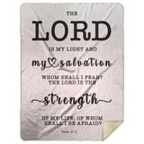 Typography Premium Sherpa Mink Blanket - The Lord Is The Strength Of My Life ~Psalm 27:1~