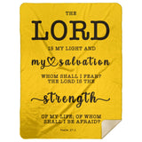 Typography Premium Sherpa Mink Blanket - The Lord Is The Strength Of My Life ~Psalm 27:1~