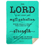 Typography Premium Sherpa Mink Blanket - The Lord Is The Strength Of My Life ~Psalm 27:1~
