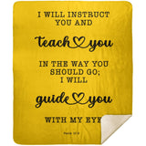 Typography Premium Sherpa Mink Blanket - My Lord My Guide ~Psalm 32:8~
