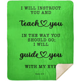 Typography Premium Sherpa Mink Blanket - My Lord My Guide ~Psalm 32:8~