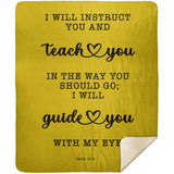 Typography Premium Sherpa Mink Blanket - My Lord My Guide ~Psalm 32:8~