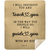 Typography Premium Sherpa Mink Blanket - My Lord My Guide ~Psalm 32:8~
