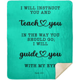 Typography Premium Sherpa Mink Blanket - My Lord My Guide ~Psalm 32:8~