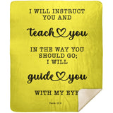 Typography Premium Sherpa Mink Blanket - My Lord My Guide ~Psalm 32:8~