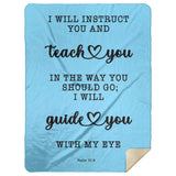 Typography Premium Sherpa Mink Blanket - My Lord My Guide ~Psalm 32:8~