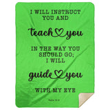 Typography Premium Sherpa Mink Blanket - My Lord My Guide ~Psalm 32:8~