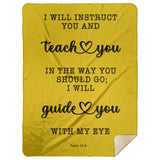 Typography Premium Sherpa Mink Blanket - My Lord My Guide ~Psalm 32:8~