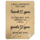 Typography Premium Sherpa Mink Blanket - My Lord My Guide ~Psalm 32:8~