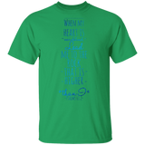 Bible Verse Men 5.3 oz. T-Shirt - "Psalm 61:2" Design 2 - Meditate Healing Christian Store